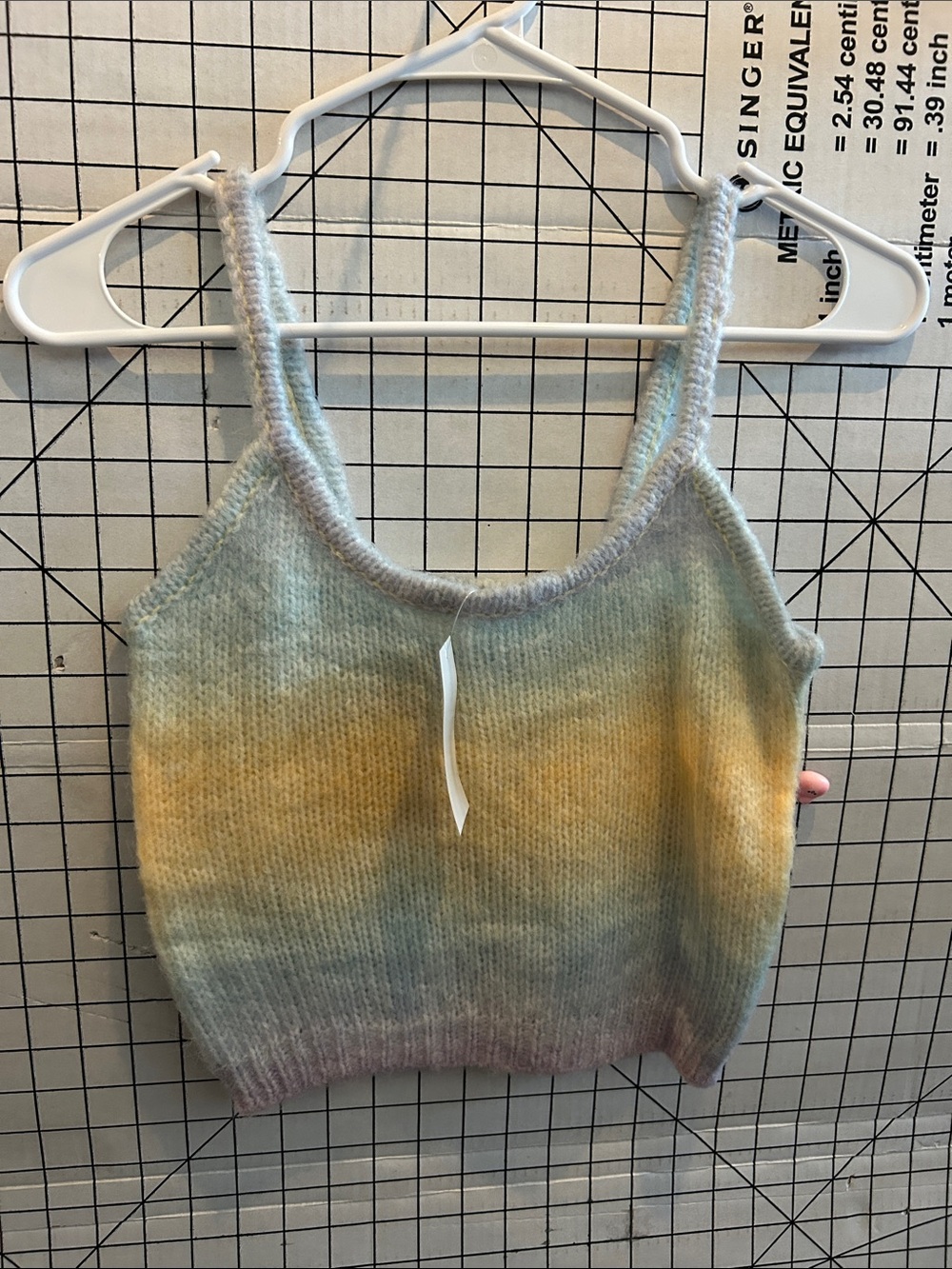 Chloe + Cyrus Pastel Ombre Knit Tank Top in Yellow & Mint